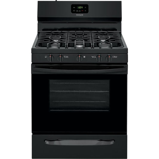 Frigidaire 30 inch 5 burner gas range in black