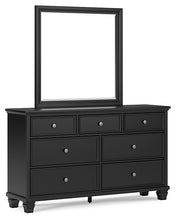 Load image into Gallery viewer, Lanolee California King Panel Bed with Mirrored Dresser
