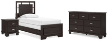Load image into Gallery viewer, Covetown Twin Panel Bed with Dresser and Nightstand

