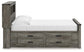 Frandern Full Bookcase Panel Bed with Storage