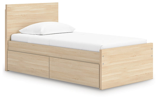 Onita Twin Panel Platform Bed with 1 Side Storage