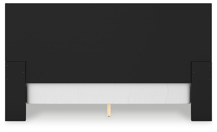 Londer King Panel Bed with Mirrored Dresser