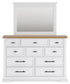 Ashbryn King Panel Storage Bed with Mirrored Dresser, Chest and Nightstand