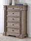 Blairhurst Queen Panel Bed with Mirrored Dresser, Chest and Nightstand