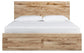 Hyanna Queen Panel Storage Bed with 1 Under Bed Storage Drawer, Dresser and Mirror
