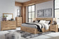 Hyanna King Panel Storage Bed with 2 Under Bed Storage Drawers, Dresser, Mirror and Nightstand