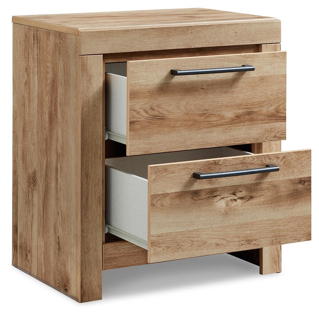 Hyanna King Panel Storage Bed, Dresser, Mirror and Nightstand