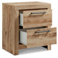 Hyanna King Panel Storage Bed with 1 Under Bed Storage Drawer, Dresser, Mirror and Nightstand