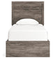 Ralinksi Twin Panel Bed with Mirrored Dresser, Chest and Nightstand
