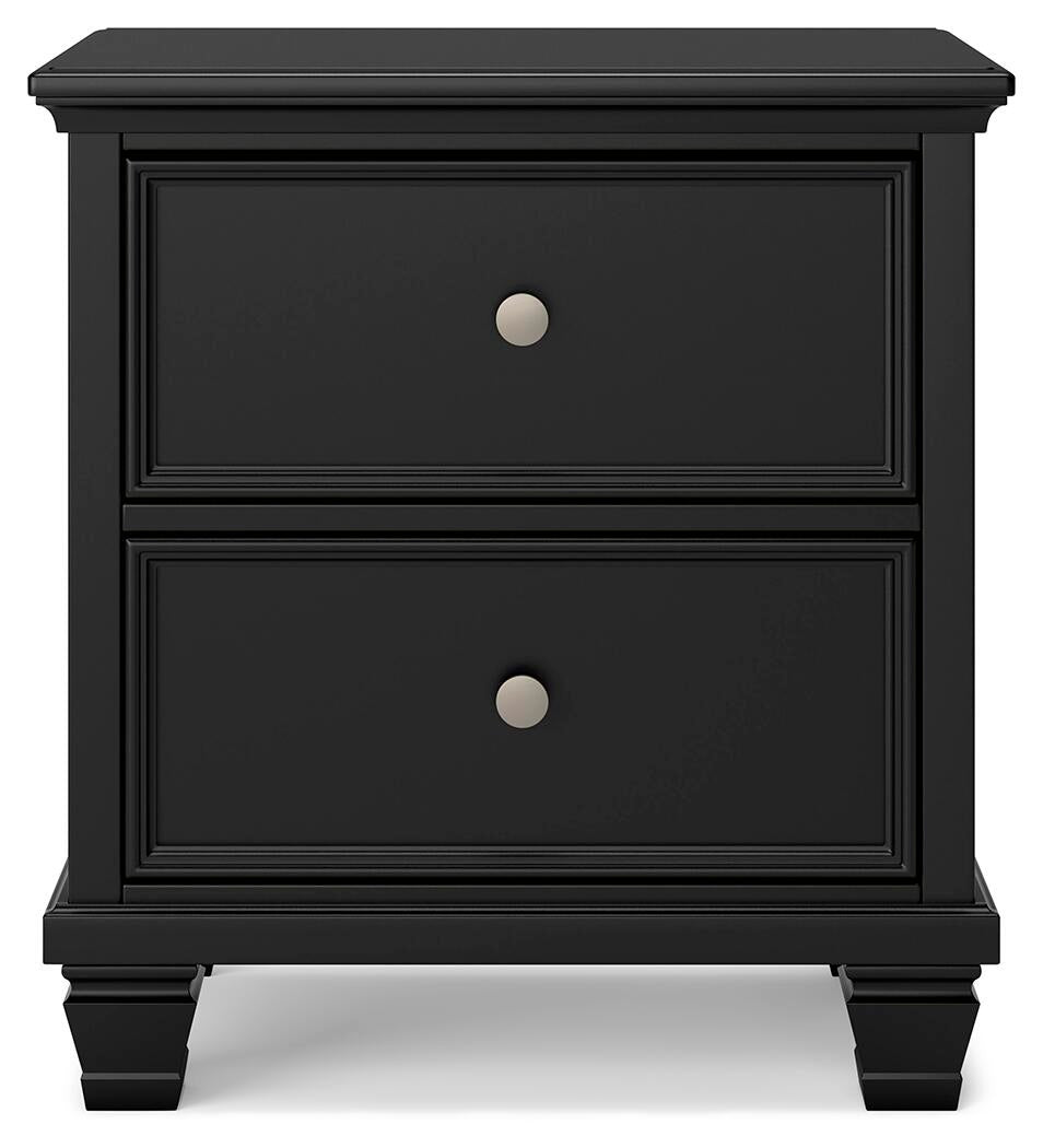 Lanolee Twin Panel Bed with Mirrored Dresser, Chest and Nightstand