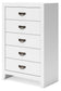 Binterglen Queen Panel Bed, Dresser, Mirror, Chest and Nightstand