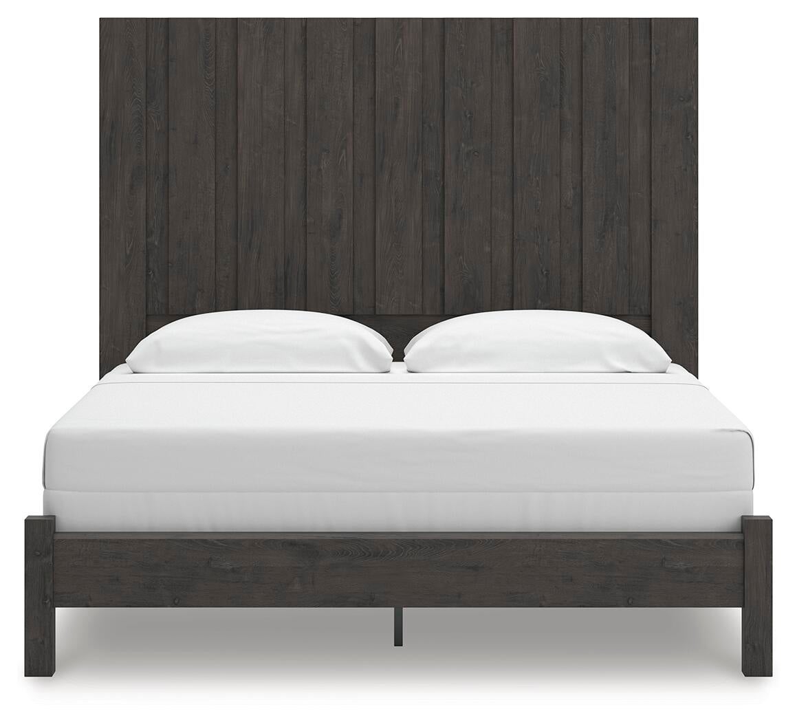 Fraluna King Panel Bed, Dresser, Mirror, Chest and Nightstand