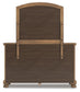 Feddinger California King Storage Sleigh Bed with Mirrored Dresser, Chest and Nightstand