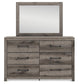Graystorm Queen Panel Bed, Dresser, Mirror, Chest and Nightstand