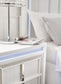 Chalanna King Upholstered Storage Bed, Dresser, Mirror and Nightstand