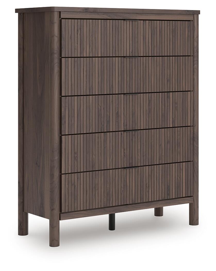 Pamytta Twin Panel Platform Bed, Dresser, Mirror, Chest and Nightstand