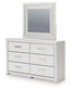 Zuraleus King Upholstered Panel Bed, Dresser, Mirror and Nightstand