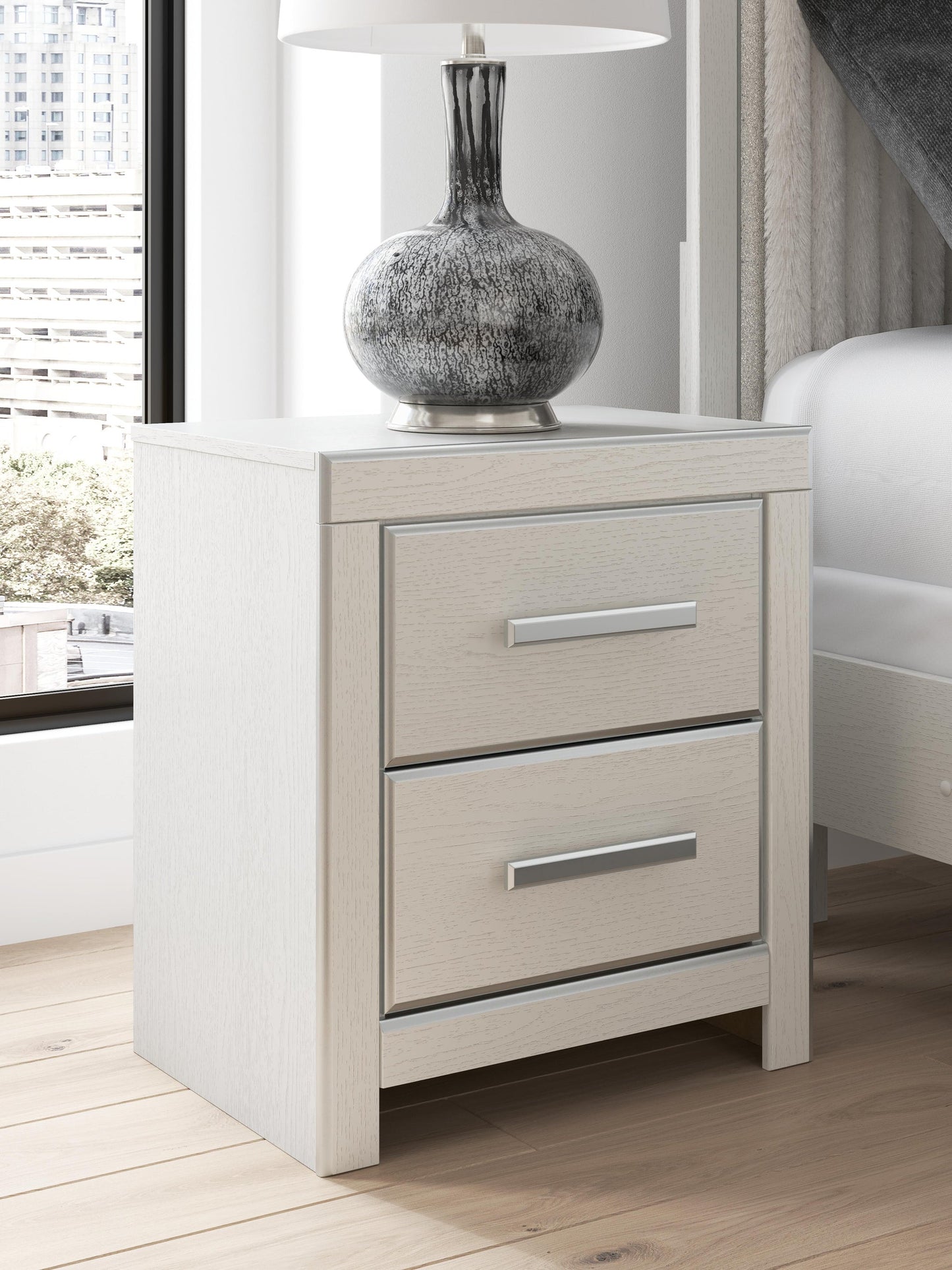 Zuraleus King Upholstered Panel Bed, Dresser, Mirror and Nightstand