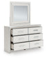 Zuraleus King Upholstered Panel Platform Storage Bed, Dresser, Mirror and Nightstand