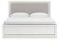 Zuraleus King Upholstered Panel Platform Bed, Dresser, Mirror and Nightstand