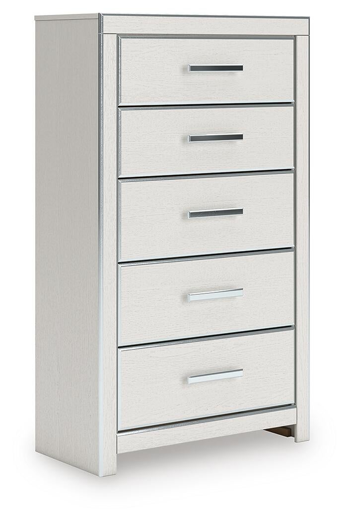 Zuraleus Queen Upholstered Panel Bed, Dresser, Mirror and Nightstand