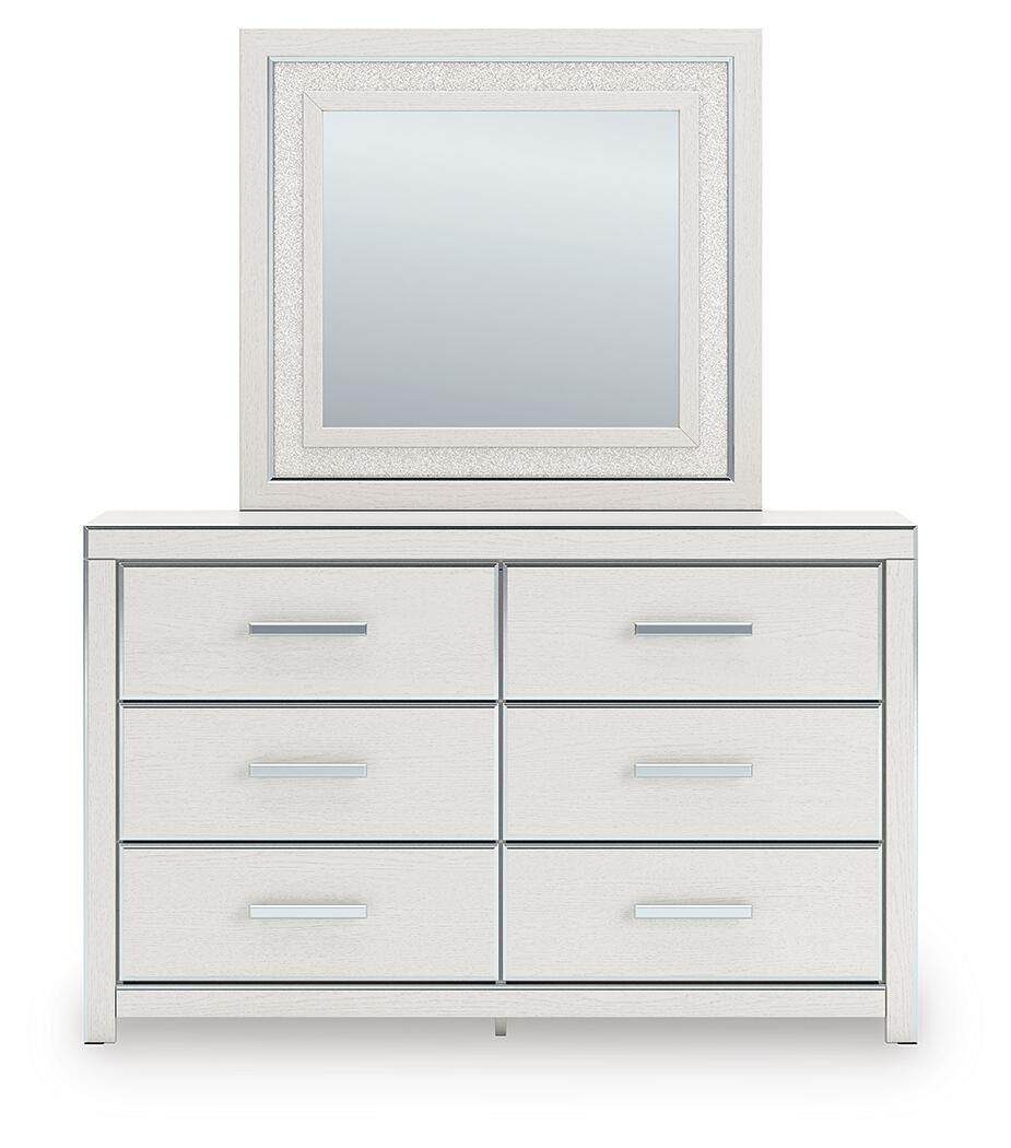 Zuraleus California King Upholstered Bed, Dresser and Mirror