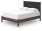 Pamytta Queen Upholstered Panel Bed, Dresser and Mirror