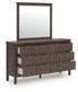 Pamytta Twin Upholstered Panel Bed, Dresser, Mirror, Chest and Nightstand