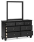 Lanolee Full Panel Storage Bed, Dresser and Mirror