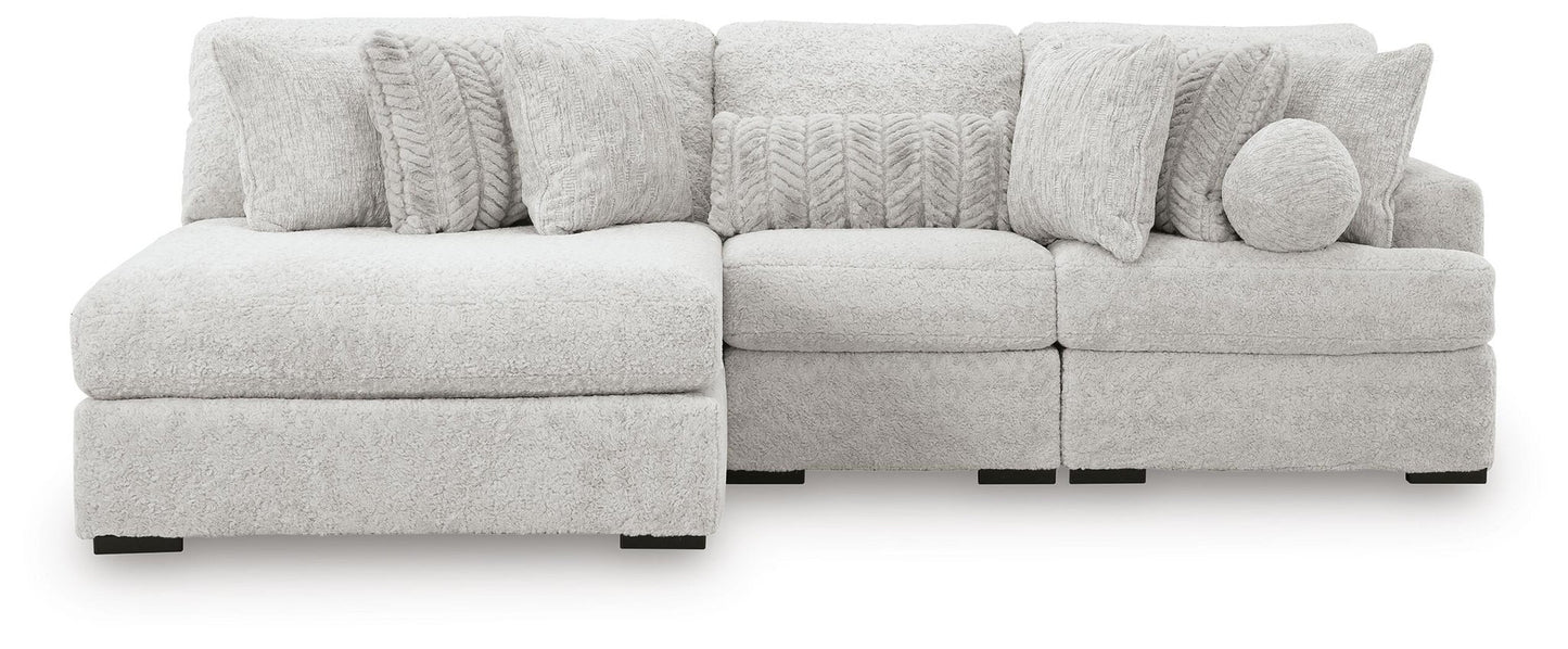 Cuddle Plush 3-Piece Sectional with Chaise