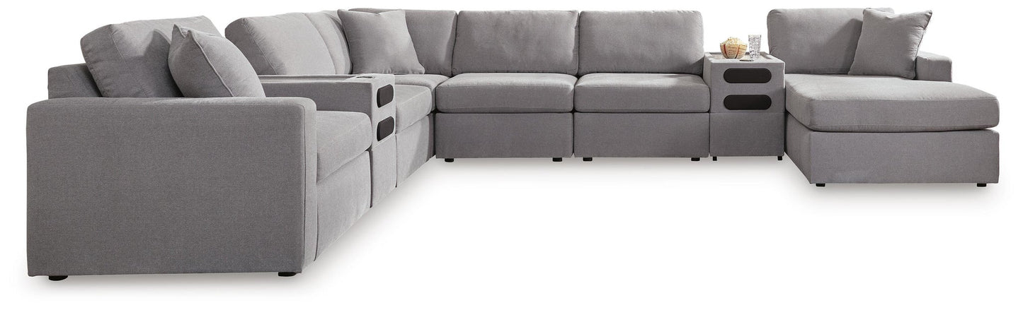 Modmax 8-Piece Sectional with Storage Chaise and Audio Consoles
