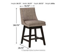 Load image into Gallery viewer, Tallenger Counter Height Bar Stool (Set of 2)
