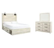 Load image into Gallery viewer, Cambeck Queen Panel Bed with 4 Storage Drawers with Dresser
