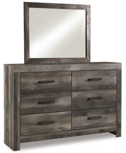 Load image into Gallery viewer, Wynnlow King Crossbuck Panel Bed with Mirrored Dresser
