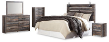 Load image into Gallery viewer, Drystan King Panel Headboard with Mirrored Dresser, Chest and Nightstand
