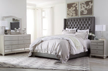 Load image into Gallery viewer, Coralayne California King Upholstered Bed with Mirrored Dresser and Chest
