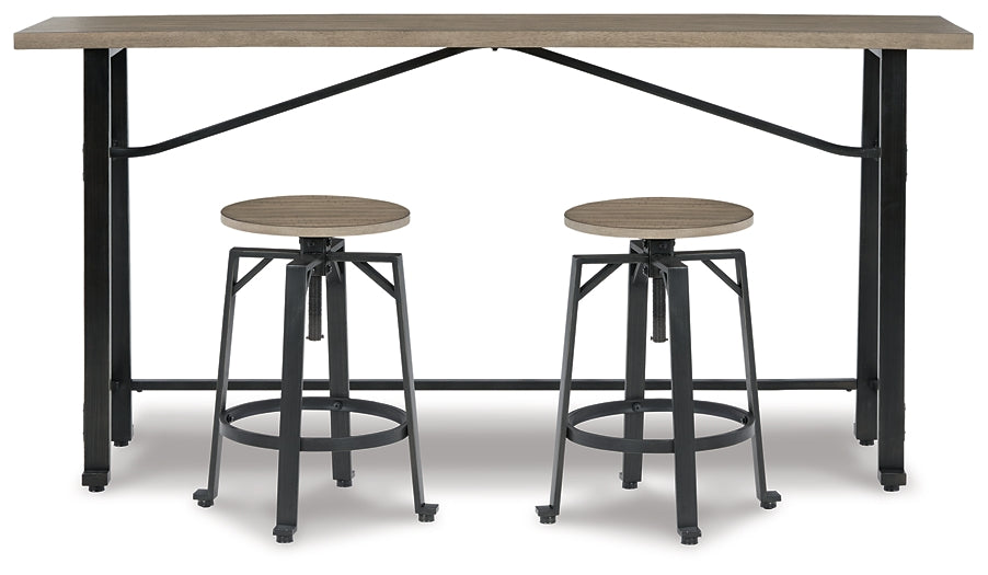 Lesterton Counter Height Dining Table and 2 Barstools