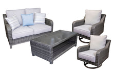 Load image into Gallery viewer, Elite Park Outdoor Loveseat and 2 Lounge Chairs with Coffee Table
