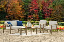 Load image into Gallery viewer, Fynnegan Outdoor Loveseat and 2 Chairs with Coffee Table
