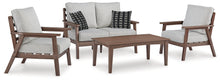 Load image into Gallery viewer, Emmeline Outdoor Loveseat and 2 Chairs with Coffee Table
